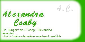 alexandra csaby business card